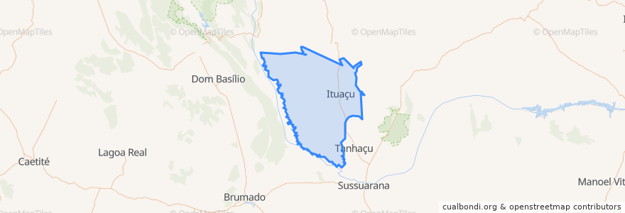 Mapa de ubicacion de Ituaçu.