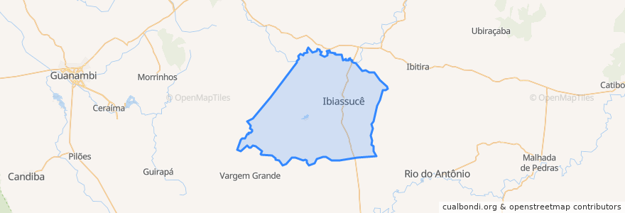 Mapa de ubicacion de Ibiassucê.