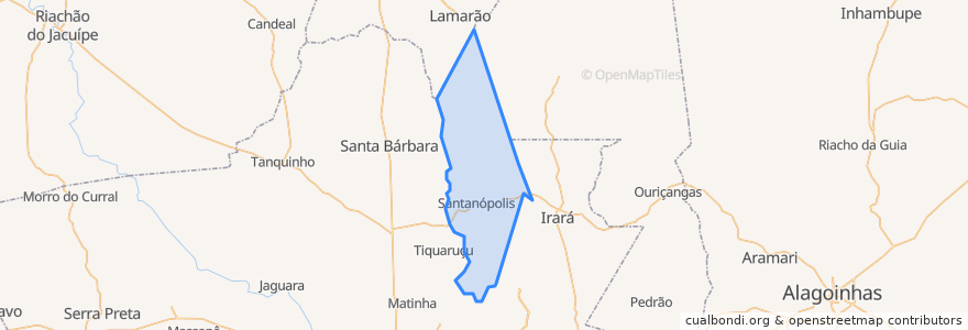 Mapa de ubicacion de Santanópolis.