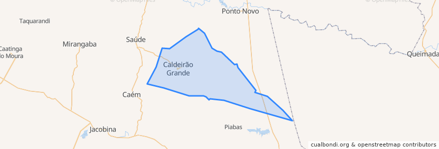 Mapa de ubicacion de Caldeirão Grande.