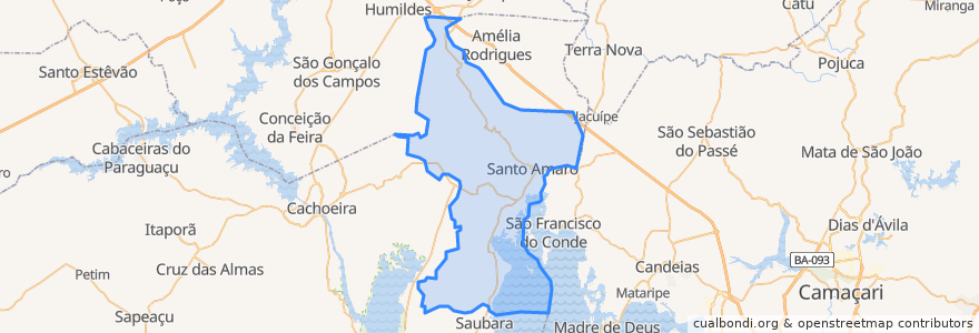 Mapa de ubicacion de Santo Amaro.