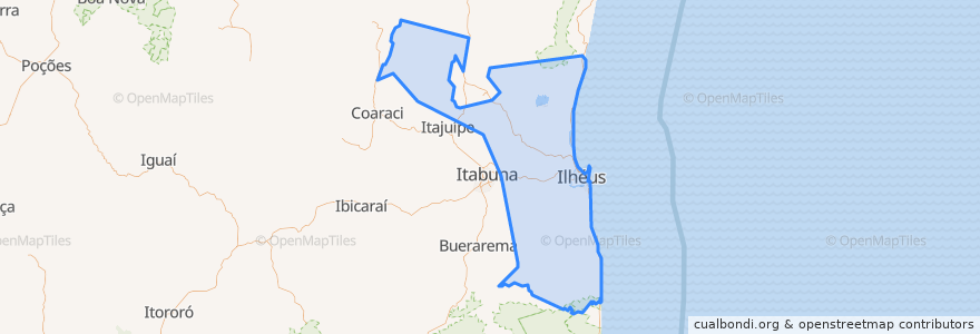 Mapa de ubicacion de Ilhéus.