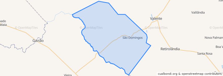 Mapa de ubicacion de São Domingos.