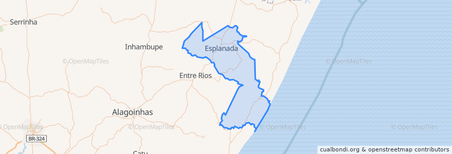 Mapa de ubicacion de Esplanada.