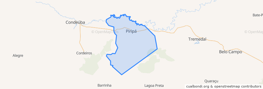 Mapa de ubicacion de Piripá.