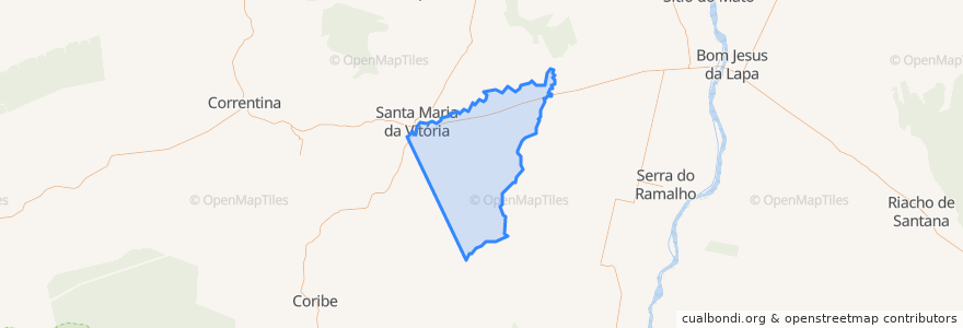 Mapa de ubicacion de São Félix do Coribe.