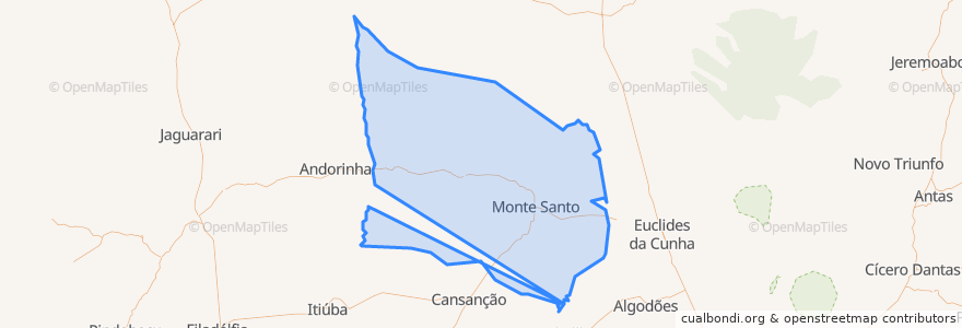 Mapa de ubicacion de Monte Santo.