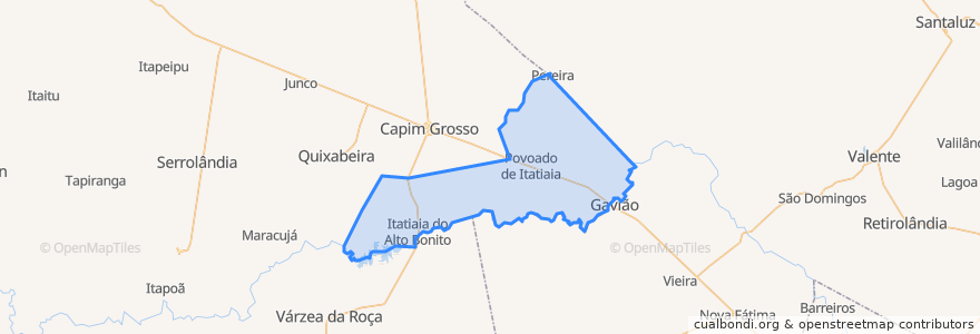 Mapa de ubicacion de São José do Jacuípe.