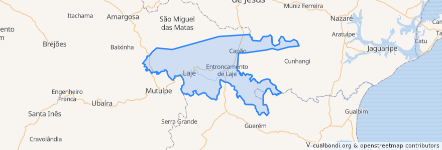 Mapa de ubicacion de Laje.