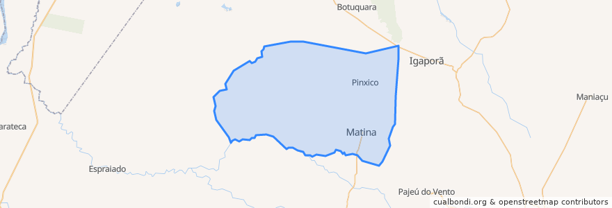 Mapa de ubicacion de Matina.