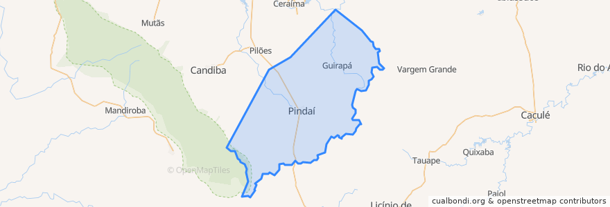 Mapa de ubicacion de Pindaí.