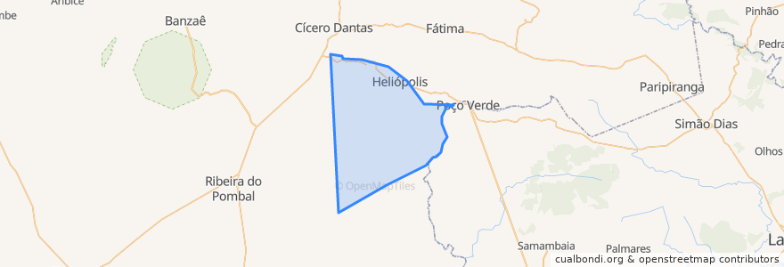 Mapa de ubicacion de Heliópolis.