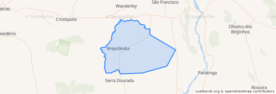 Mapa de ubicacion de Brejolândia.