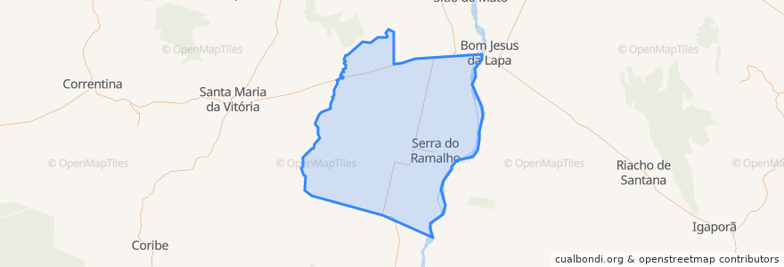 Mapa de ubicacion de Serra do Ramalho.