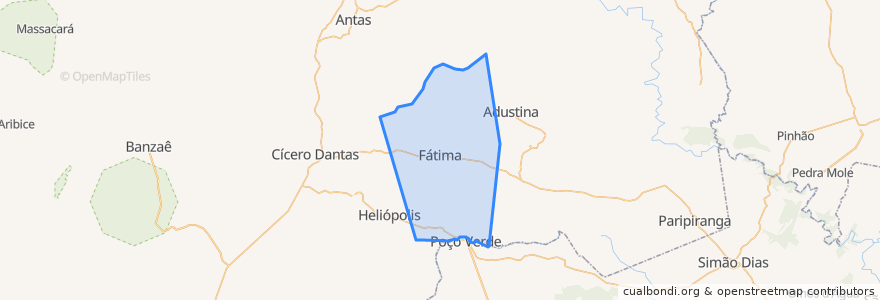 Mapa de ubicacion de Fátima.