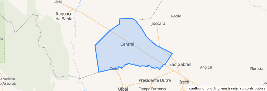 Mapa de ubicacion de Central.