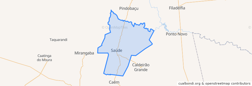 Mapa de ubicacion de Saúde.