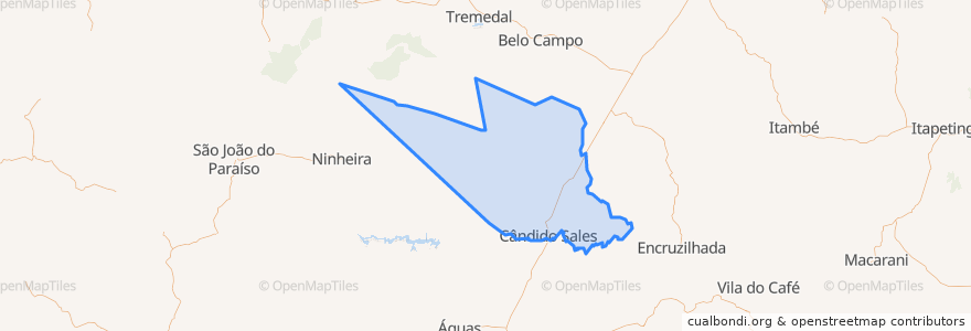 Mapa de ubicacion de Cândido Sales.