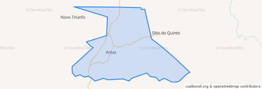 Mapa de ubicacion de Antas.