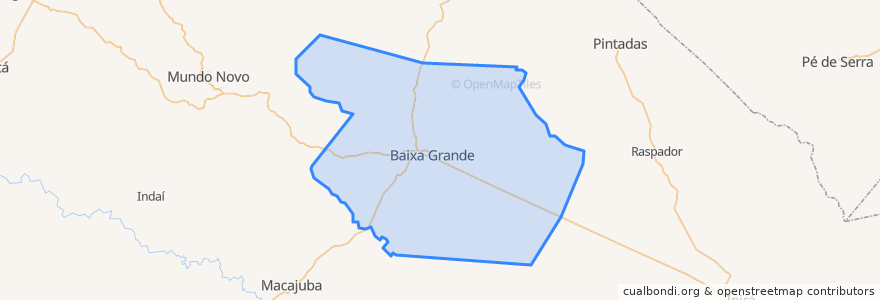 Mapa de ubicacion de Baixa Grande.