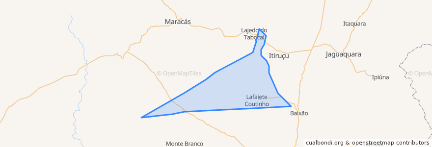 Mapa de ubicacion de Lafaiete Coutinho.