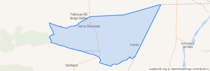 Mapa de ubicacion de Serra Dourada.