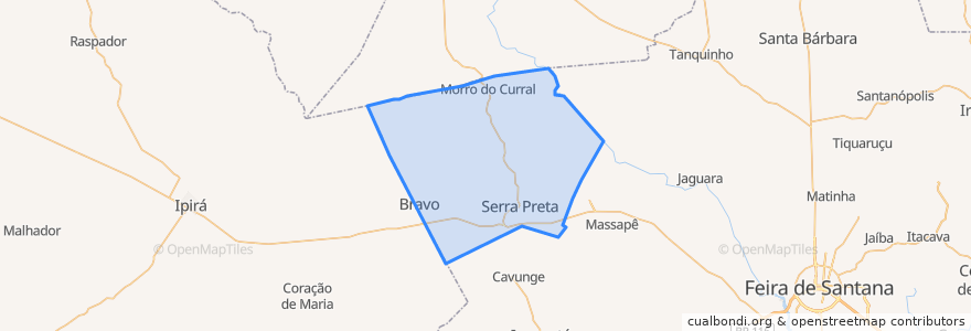 Mapa de ubicacion de Serra Preta.