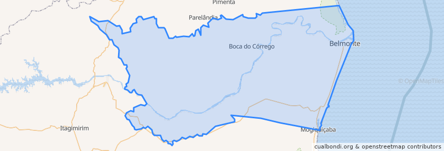 Mapa de ubicacion de Belmonte.