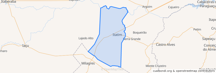 Mapa de ubicacion de Itatim.