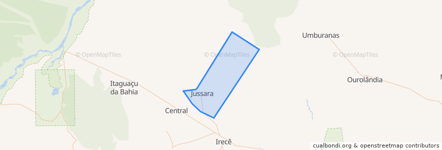 Mapa de ubicacion de Jussara.