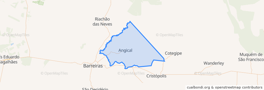 Mapa de ubicacion de Angical.