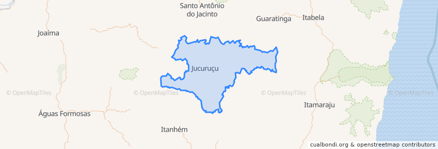 Mapa de ubicacion de Jucuruçu.