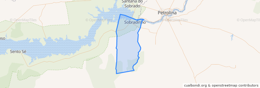 Mapa de ubicacion de Sobradinho.