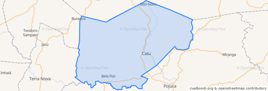 Mapa de ubicacion de Catu.