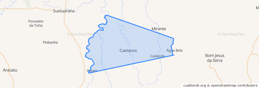 Mapa de ubicacion de Caetanos.