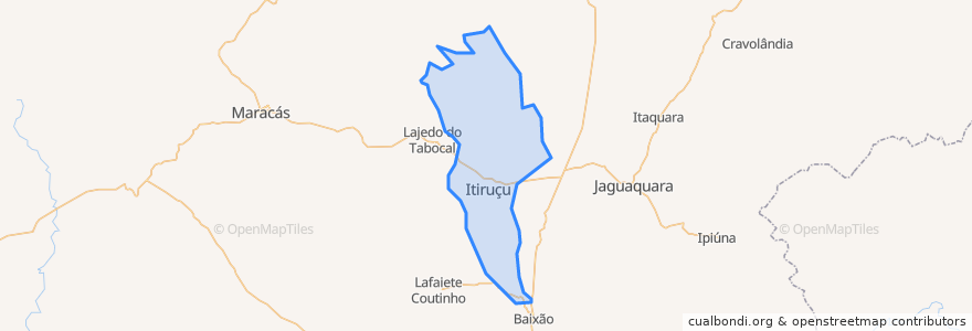 Mapa de ubicacion de Itiruçu.