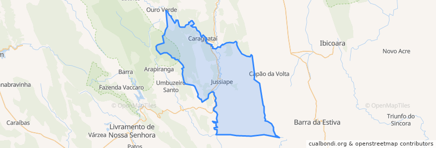 Mapa de ubicacion de Jussiape.