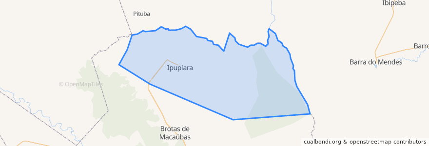 Mapa de ubicacion de Ipupiara.