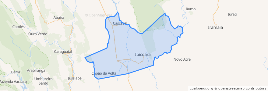 Mapa de ubicacion de Ibicoara.