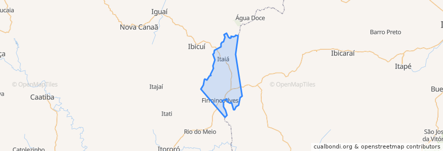 Mapa de ubicacion de Firmino Alves.