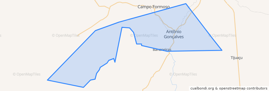 Mapa de ubicacion de Antônio Gonçalves.