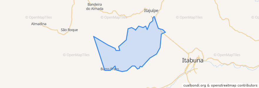 Mapa de ubicacion de Barro Preto.