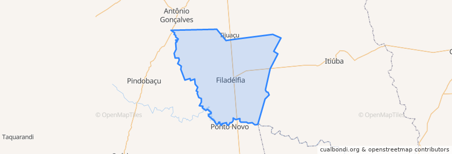 Mapa de ubicacion de Filadélfia.