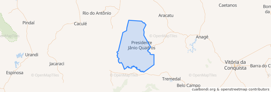 Mapa de ubicacion de Presidente Jânio Quadros.