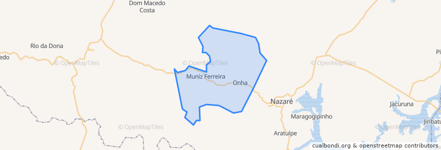 Mapa de ubicacion de Muniz Ferreira.