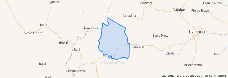 Mapa de ubicacion de Floresta Azul.