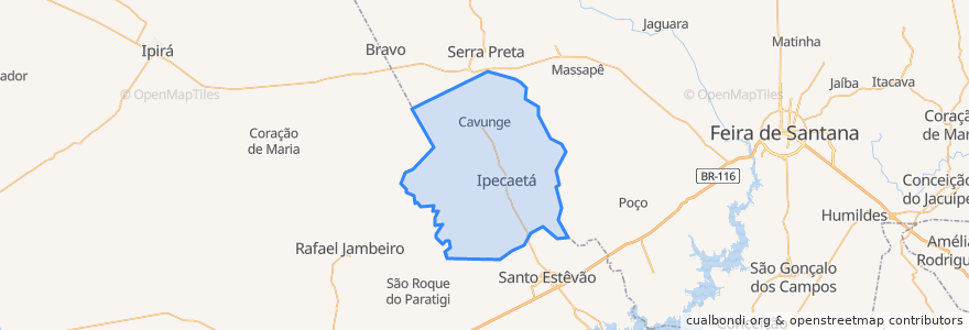 Mapa de ubicacion de Ipecaetá.