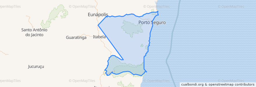 Mapa de ubicacion de Porto Seguro.