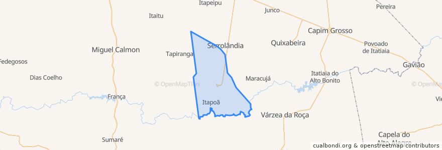 Mapa de ubicacion de Várzea do Poço.