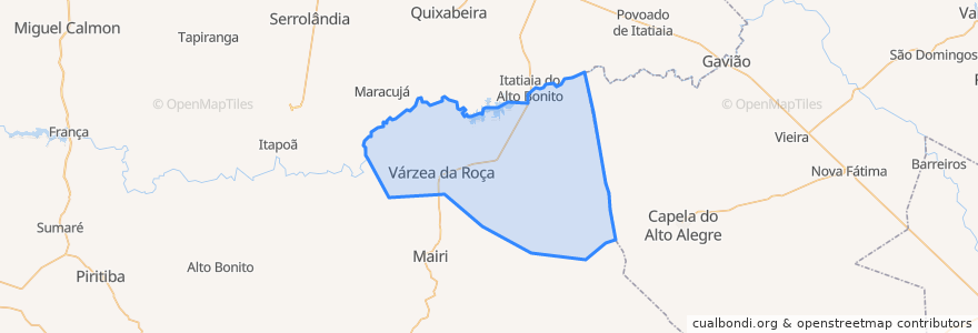 Mapa de ubicacion de Várzea da Roça.